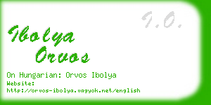 ibolya orvos business card